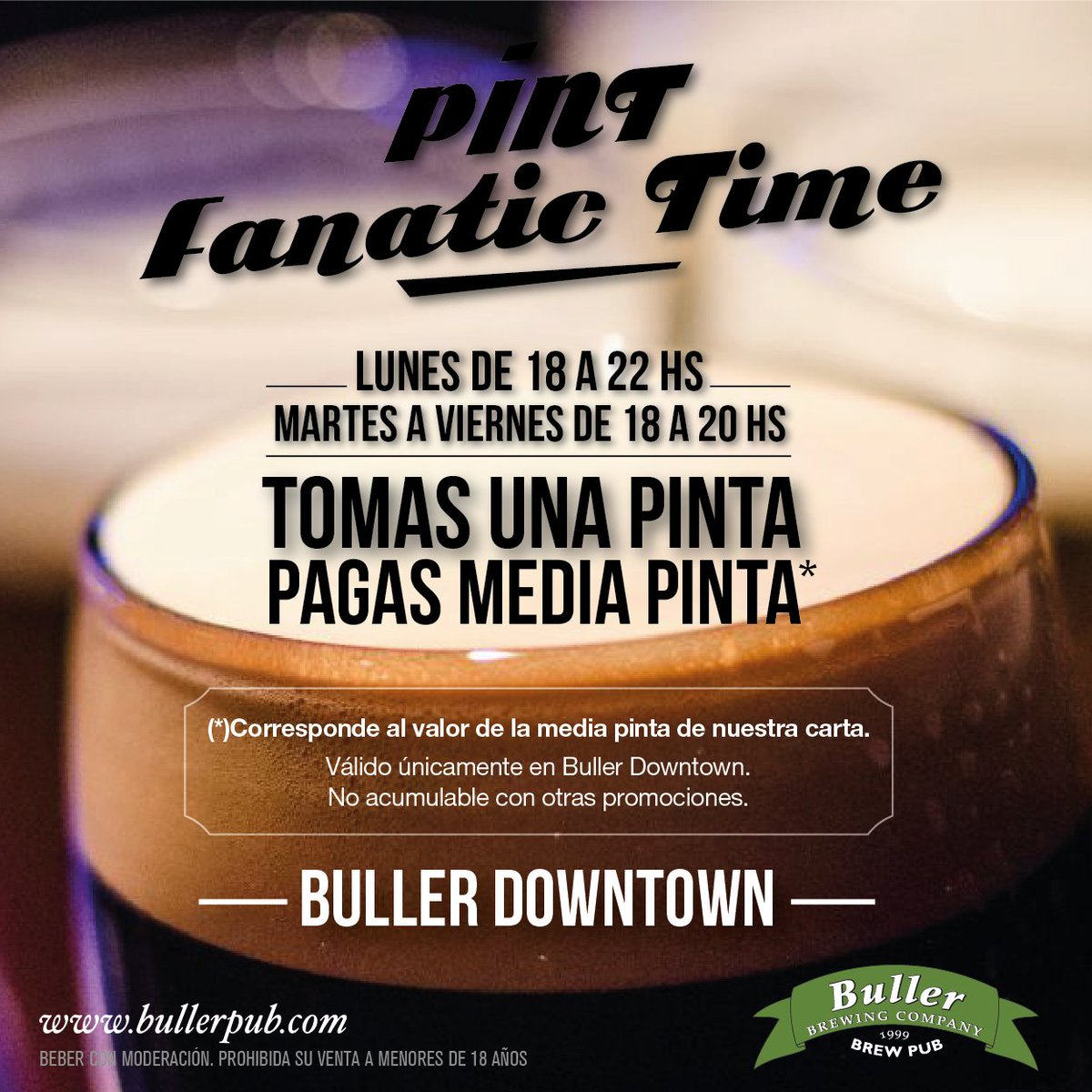 Bullerdowntown's tweet photo. En #Microcentro arrancamos la semana con todo!! Hoy nuestro #FanaticTime se extiende hasta las 22hs!! https://t.co/IBZhjKOHXU