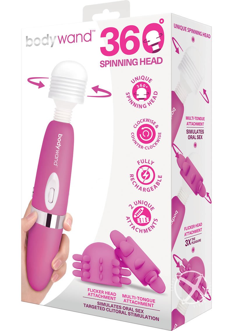 PYourgasm's tweet photo. NEW! Bodywand spinning #Wand #Vibrator w/ 2 attachments to simulate #OralSex. Great combo! https://t.co/IgXC4gcX89 https://t.co/GNi9kE5ZAy