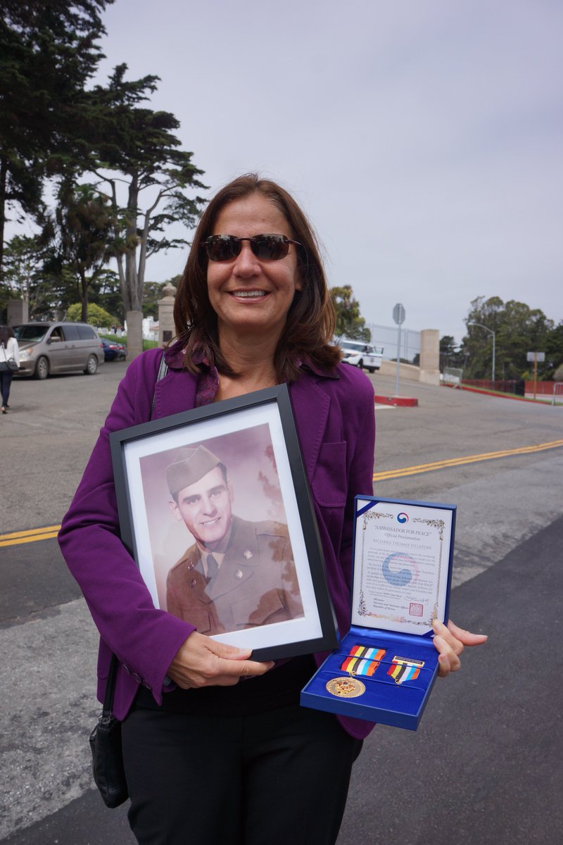 oranckay's tweet photo. Korean War Memorial unveiling event in SF Presidio this morning. https://t.co/OiOqCRQRHp