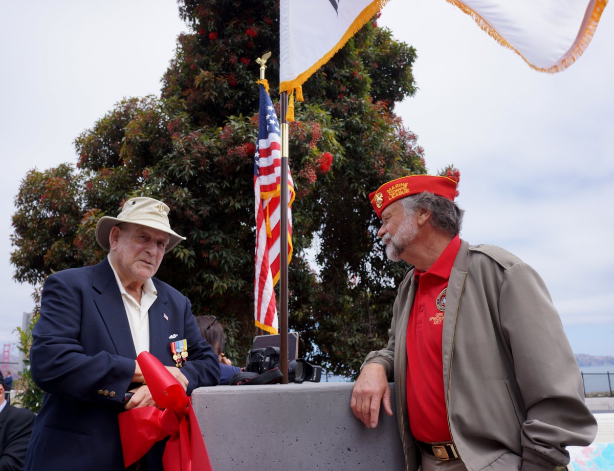 oranckay's tweet photo. Korean War Memorial unveiling event in SF Presidio this morning. https://t.co/OiOqCRQRHp
