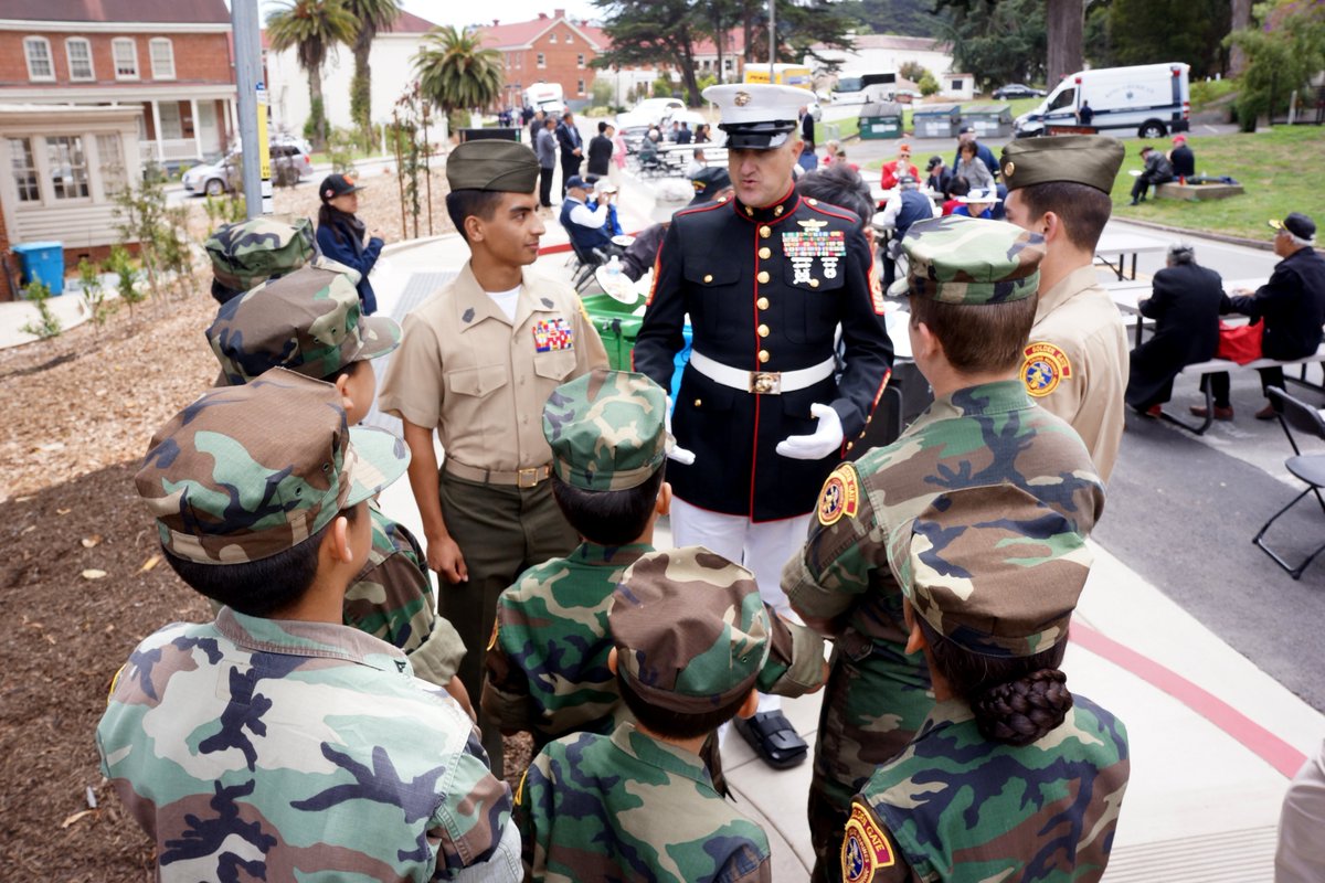 oranckay's tweet photo. Korean War Memorial unveiling event in SF Presidio this morning. https://t.co/OiOqCRQRHp