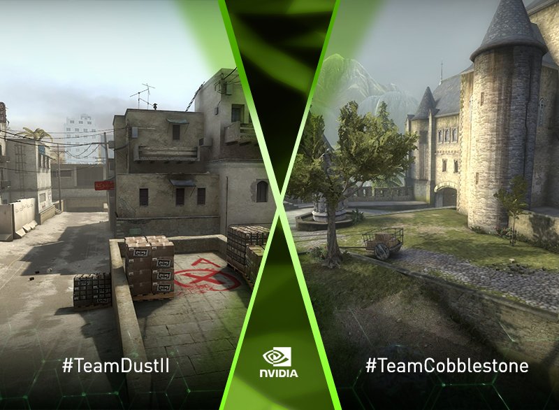 NVIDIAGeForceBR's tweet photo. No Team de hoje temos uma disputa por mapas de #CSGO e queremos saber, você é #TeamDustII ou #TeamCobblestone? https://t.co/jwVx3tnQVg