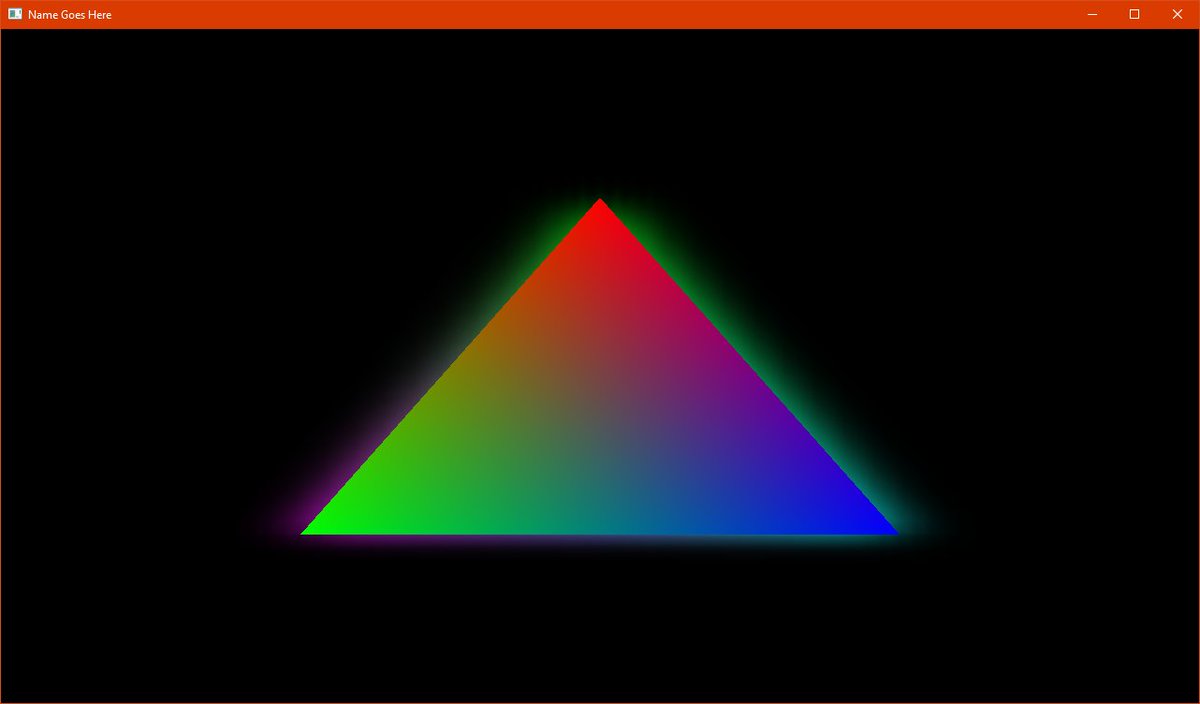 amadornes's tweet image. My triangle now glows :D #gamedevgoals