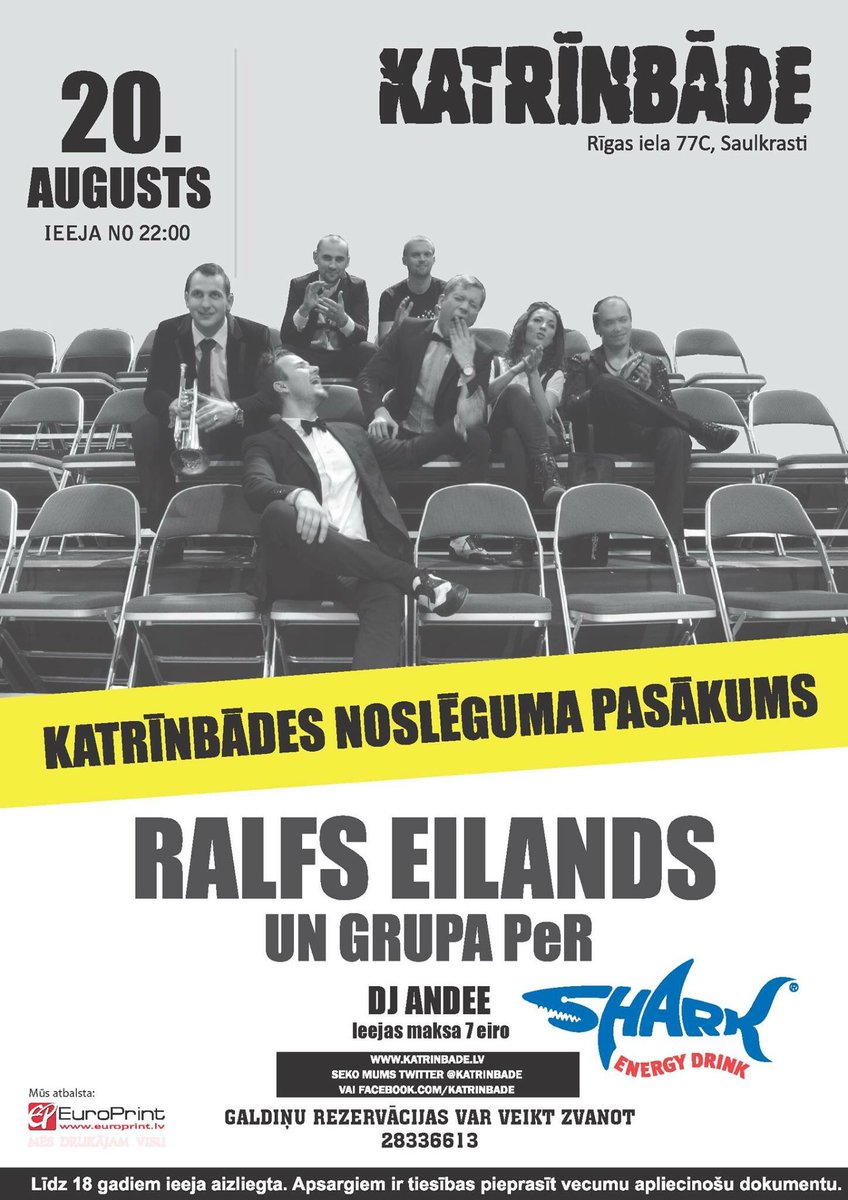 Katrinbade's tweet image. Šo sestdien, 20.augustā, @Katrinbade pati pēdējā ballīte ar grupu @PeRmuzik Iespējams, tiksimies citā vietā un laikā