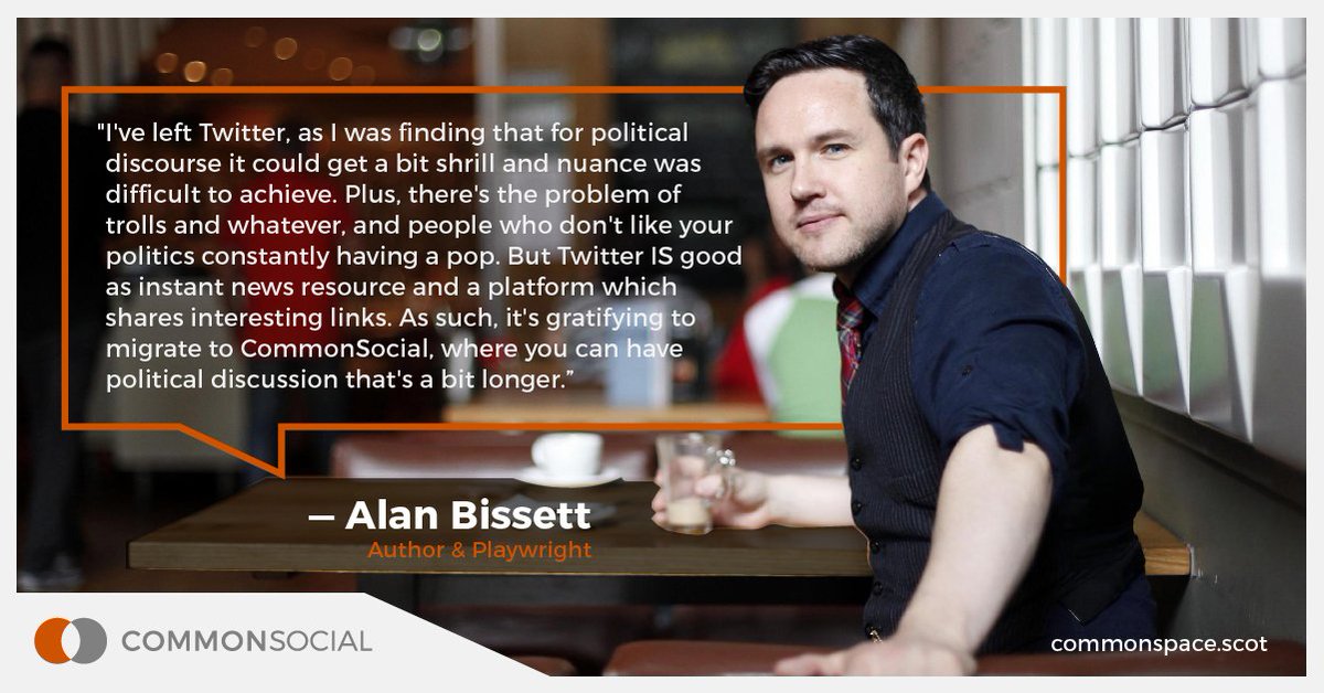 TheCommonSocial's tweet photo. Alan Bissett is using #CommonSocial - are you? Register today https://t.co/jCzThSRX5h https://t.co/bWrPsN9h7I