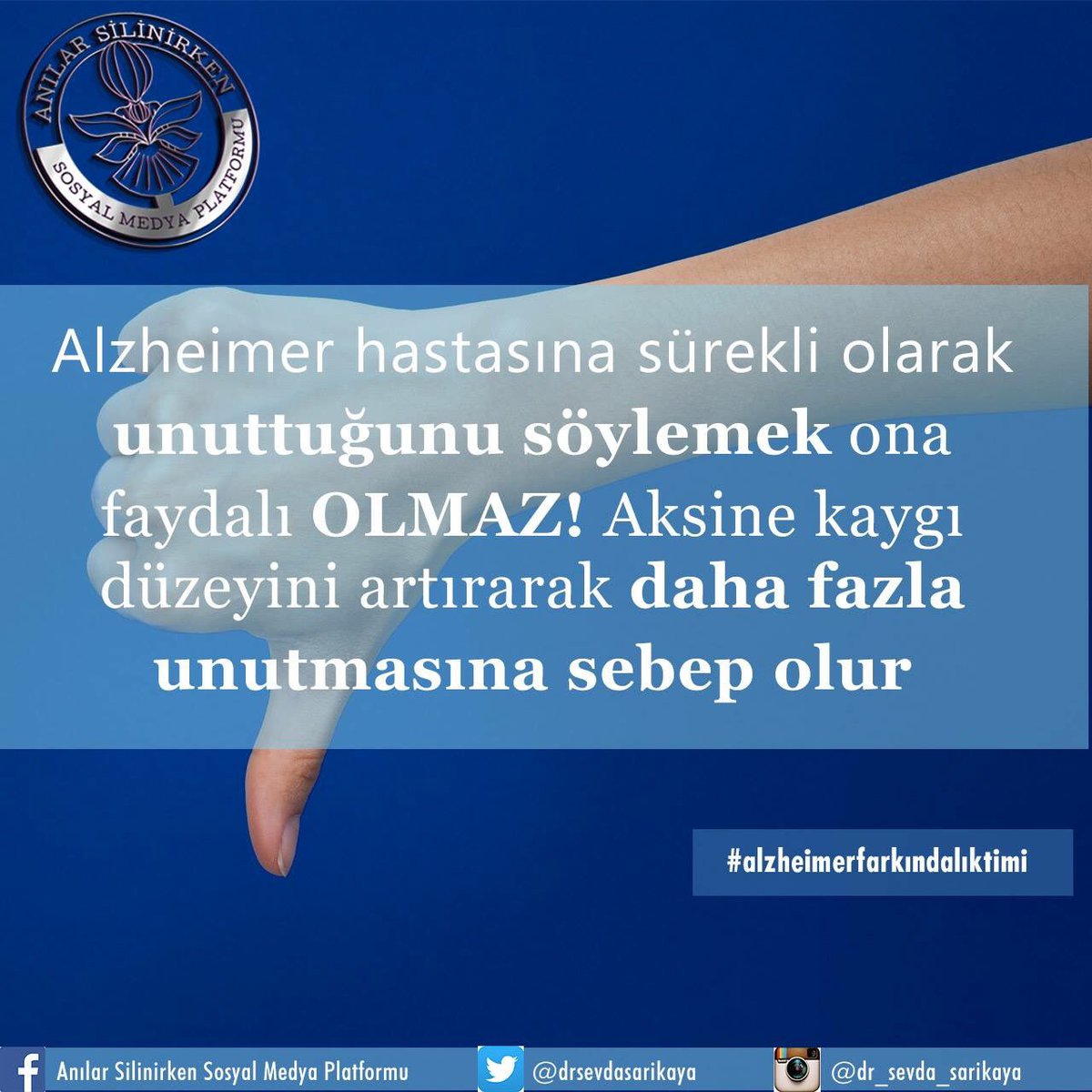 Hani "unuttun yine" diyorsunuz ya bazen, demeyin... #alzheimer #alzheimeripuçları #demansipuçları