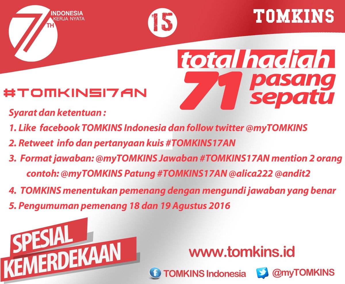 Sebelum ikutan #TOMKINS17AN silahkan cek lagi syarat dan ketentuannya yang terdapat pada gambar ya...