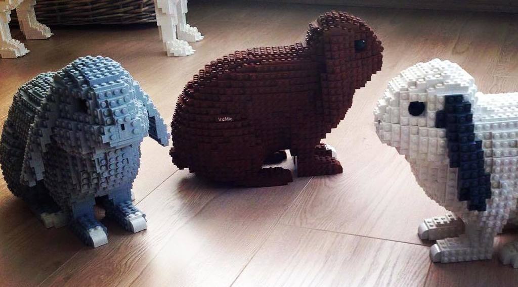 Vicstar's tweet photo. Our lifesize LEGO bunnies are done! 🐰💕
#lego #moc #afolsofinstagram #afol #legomoc #bunnie… https://t.co/ixRuiIMnbz https://t.co/MUm1pdyeps