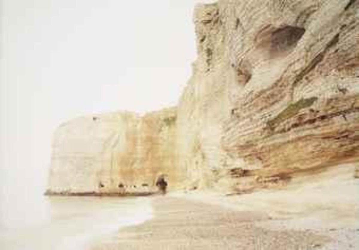 Cap Antifer, Etretat, Passage de la Courtine, 40×58in, Sold for $32,352 USD #elgeresser auctionclub.com/public/histori…