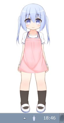 エプロン修正。
差分が多いアクセサリなので作るのが大変だったり。 