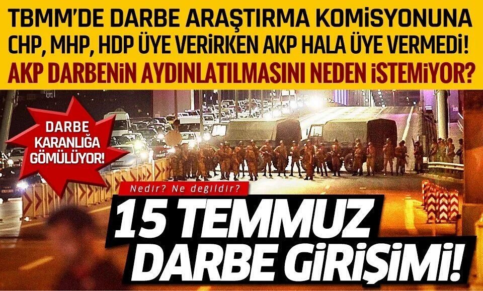 ece_kaya35's tweet photo. Darbe mağduruyuz diye sürekli edebiyat yapan AKP, neden darbeleri araştırmak istemiyor..!

#DarbeÇelişkileri https://t.co/b80LeFeftE