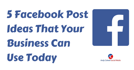 andy_colwell's tweet photo. 5 #Facebook Post Ideas That Your #Business Can Use Today 
https://t.co/Hla1kORuLX https://t.co/4XHFIIAUop