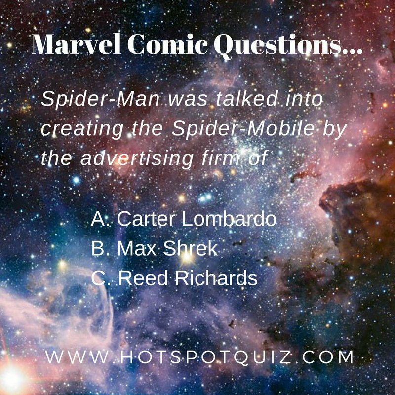 HotSpotQuiz's tweet photo. #MarvelComics #SuperHeroes #QuizQuestions #Fingulation
https://t.co/q1OPf5Bwd0 &amp; https://t.co/0uSPwnhmlt RT https://t.co/7M5rQkdWWP