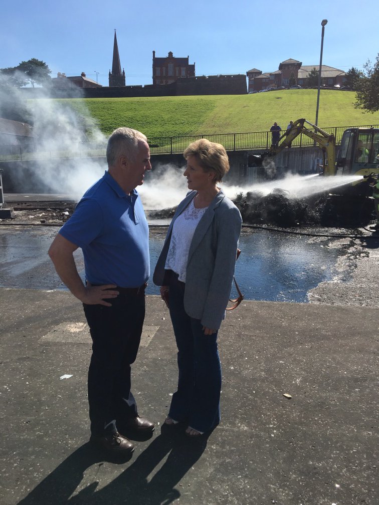 AMacCartaine's tweet photo. Whilst PBP and so called independent reps are hiding Sinn Féin reps on the ground repairing the damage. https://t.co/opGOIGYeQ9