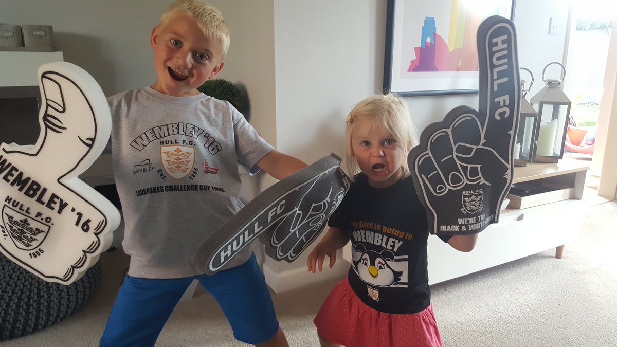 Kids are all set for Wembley @hullfcofficial