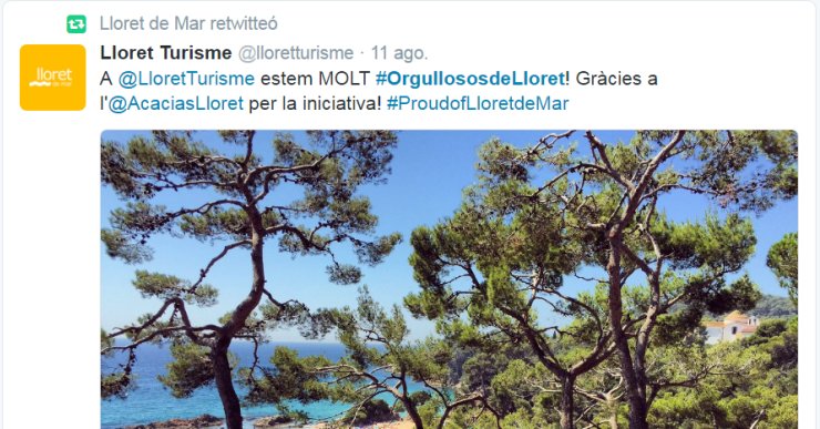 #orgullososdelloret, nova etiqueta per demostrar l’orgull dels lloretencs #Lloret ow.ly/TFlm303hq1W