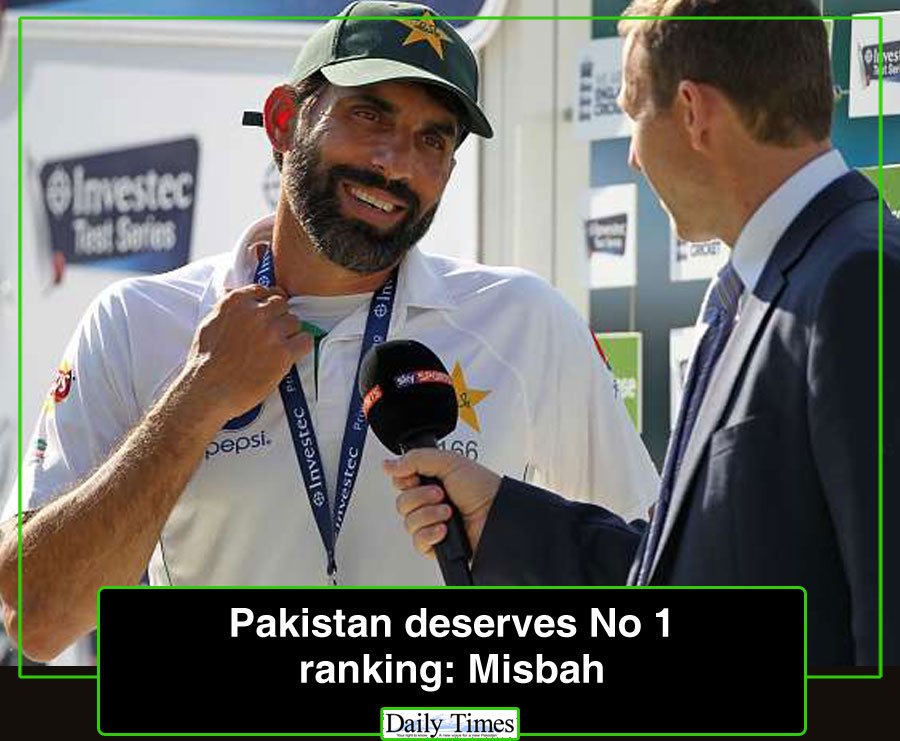 DailyTimesSport's tweet photo. #Pakistan deserves No.1 ranking: @captainmisbahpk
https://t.co/p8vDjWe7po https://t.co/GlXy48Zzyp