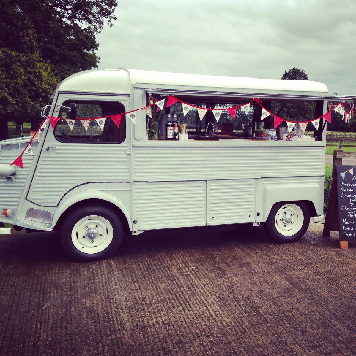 Did you know <a href="/KirksofKilburn/">Kirks of Kilburn</a> will be at the #proms on Saturday serving food &amp; drink from their vintage van hector?