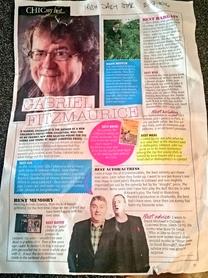 theprochefonial's tweet image. Dad was delighted with this in the Daily star last week. Nice mention @Moloughneys @museed @LibertiesPress