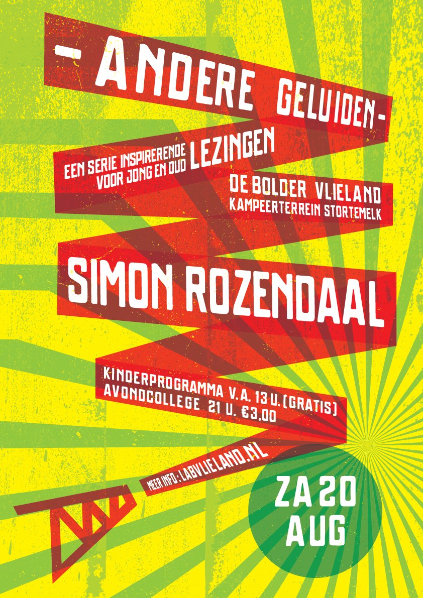 Deze week op #Vlieland? Samuel Levie, Simon Rozendaal en Joost Plattel geven lezingen voor jong &amp; oud: