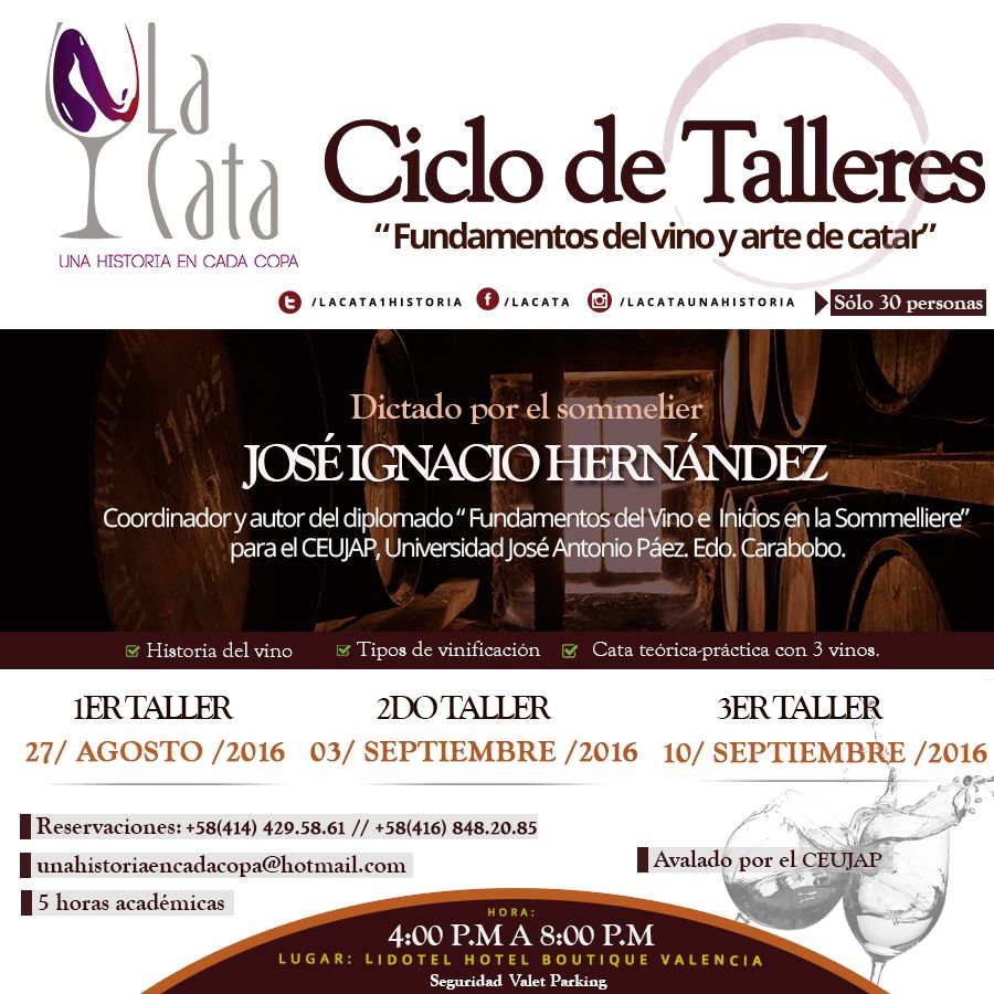 Te gusta el vino, quieres aprender? Eres bartender? Unicos en Valencia 04144295861 <a href="/diariodelvino/">Diario del Vino</a> <a href="/Vinosfera_Ccs/">Vinósfera_CCs</a>