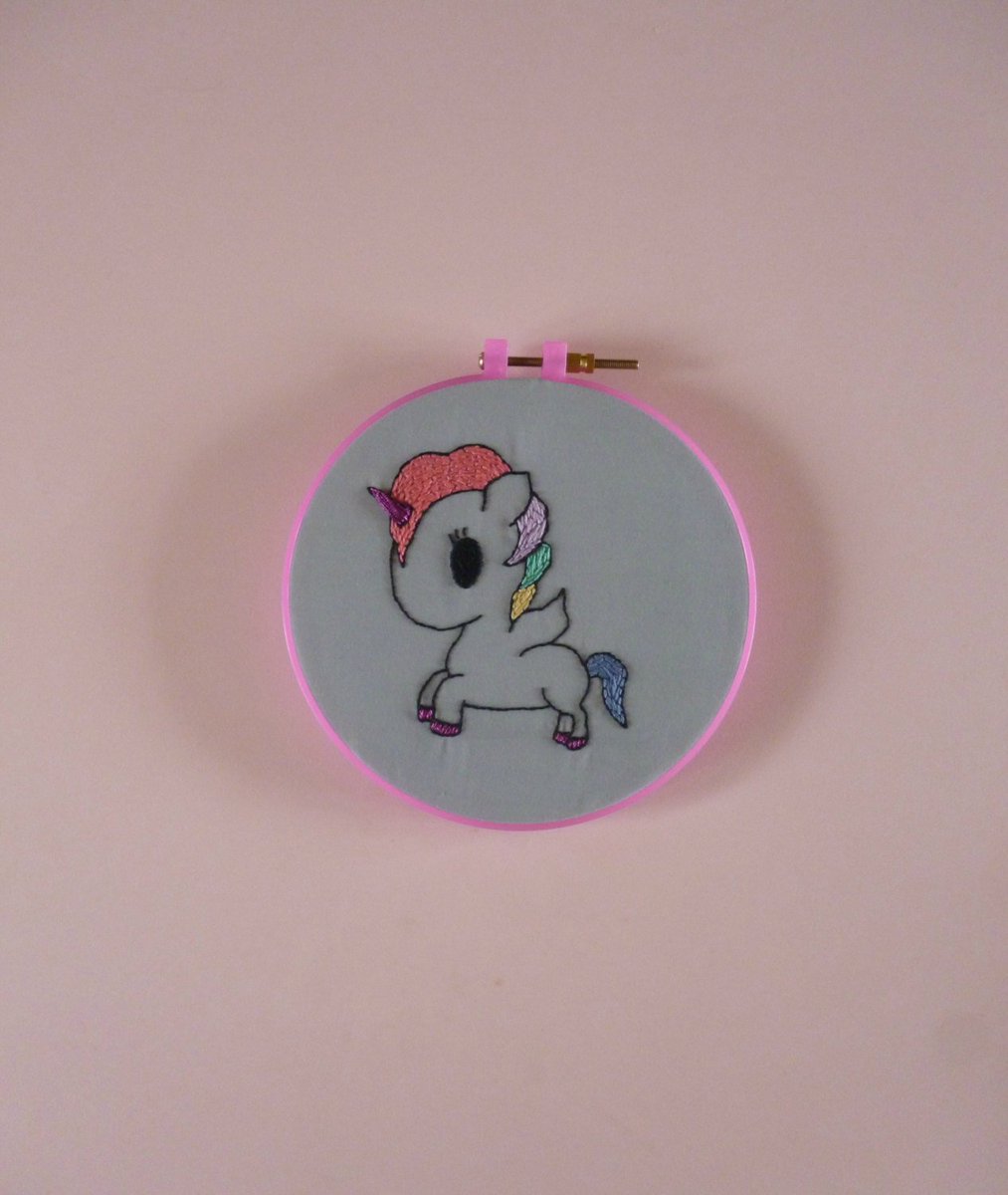 SewUniquelySam's tweet photo. kawaii unicorn embroidery hoop, wall art, nursery decor, handmad… https://t.co/jR5XFjVR16 #SewUniquelySam #6InchHoop https://t.co/dNCAf39MwM