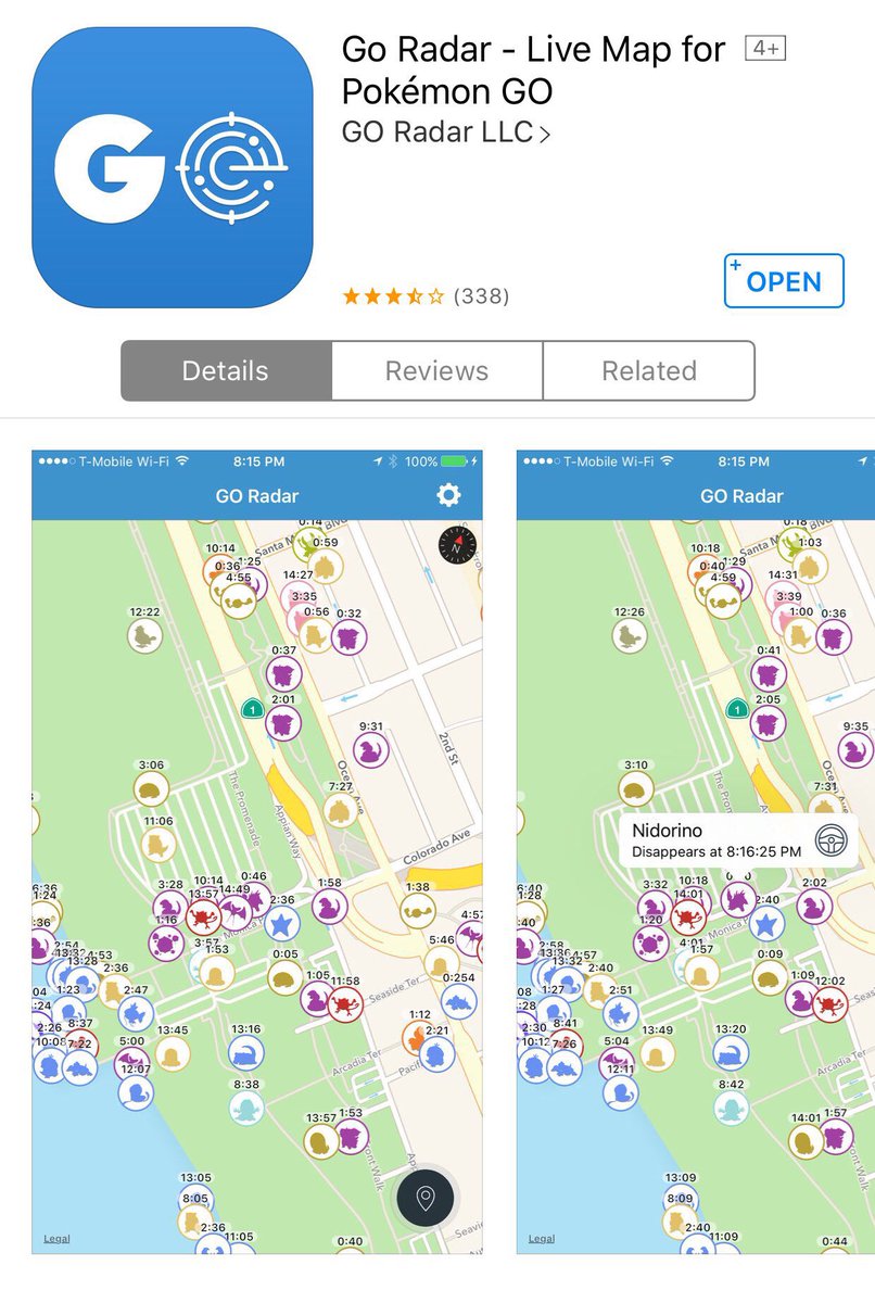 PokemonGoPhil's tweet image. Found a #pokévision replacement called @goradarapp itunes.apple.com/us/app/go-rada… Very accurate. tested 👍