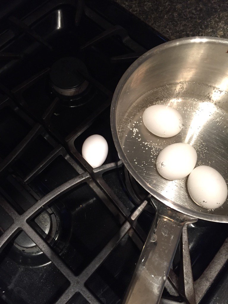 johnny_tractor's tweet photo. You know your harvest tired when ya miss the pot to boil an egg #toughshell https://t.co/TmKvl3ktC3