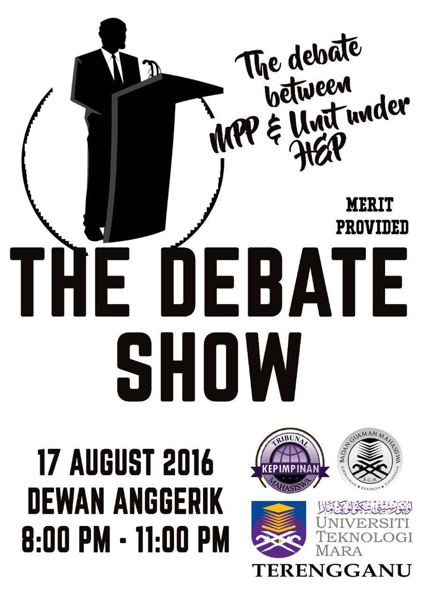 uitmt_tribunal's tweet photo. The Debat Show antara MPP VS UNIT HEP serta Kelab Debat !! @JaieAziz  @mppuitmtganu @mekem_uitmt @kolejDK https://t.co/xZgXnbX9rg