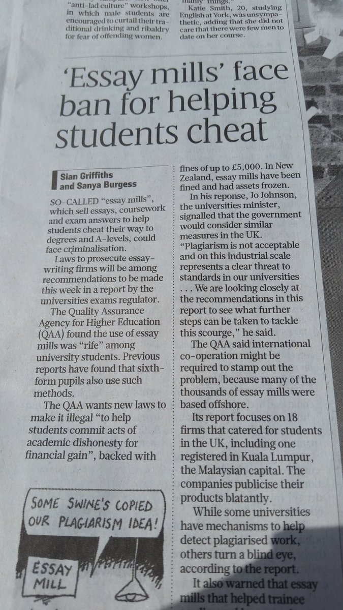 FinTechUK_HQ's tweet image. Not the type of #Edtech we'd like to see. @siangriffths6 #essaymills.