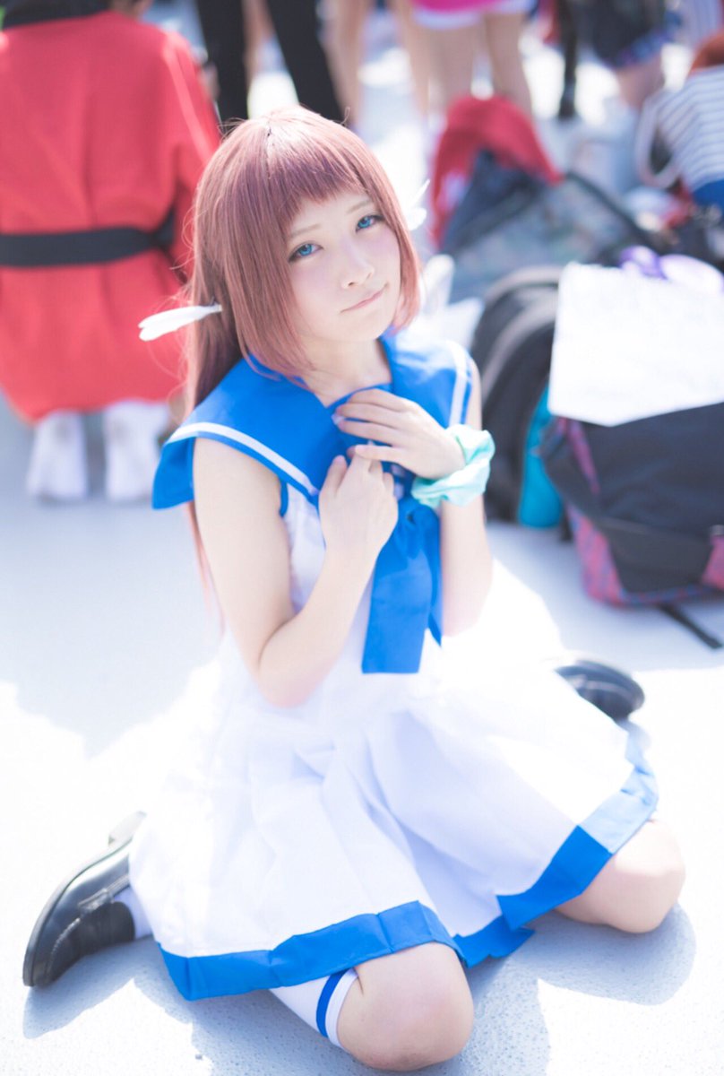 めでぃ 夏コミ1日目 凪のあすからの向井戸まなかのコスプレしてました 炎天下で多くの参加者の中から列に並んで撮影して下さりありがとうございました C90 C90コスプレ 撮影者タグ付け失礼します