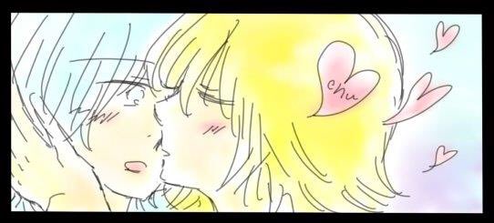 泡沫 遊 綺麗なキスシーン描ける人に憧れ キスさせたいわ キス とキス寸前シーン 笑 おぃ 僕は君が大切なんだけれどな 絵描きさんと繋がりたい イラスト王国 うちの子