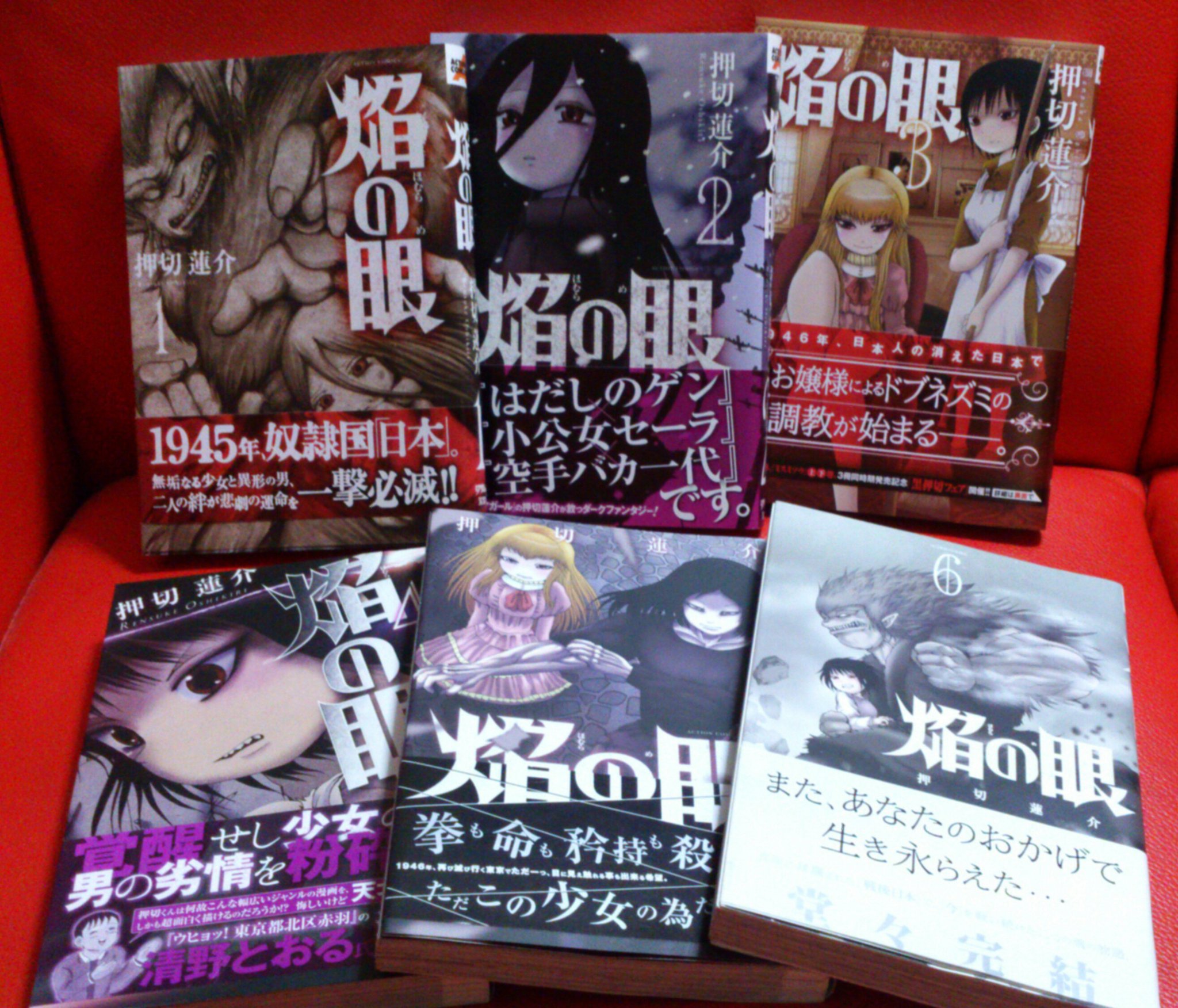 O Xrhsths 緑の五寸釘 Sto Twitter 主人公無双漫画の最高峰 押切蓮介 焔の眼 大戦の敗戦国である日本は軍事国家ショルゴール蹂躙されていた そこで逞しく生きる少女沙羅と最強の武術家クロの出会いが世界の運命を変えていく 日本男児が血涌き肉踊り誇りを取り戻す