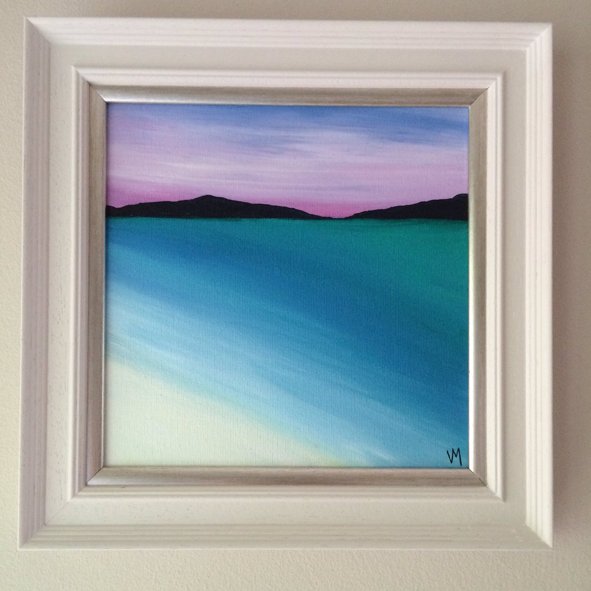 mcqueen_art's tweet photo. Sound of Taransay - original acrylic painting - 11x11 inches approx £85 https://t.co/wzpj7hxI49