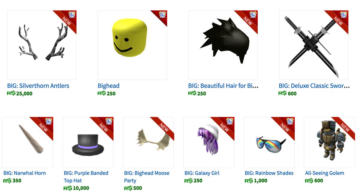 Roblox List Of Classic Hats