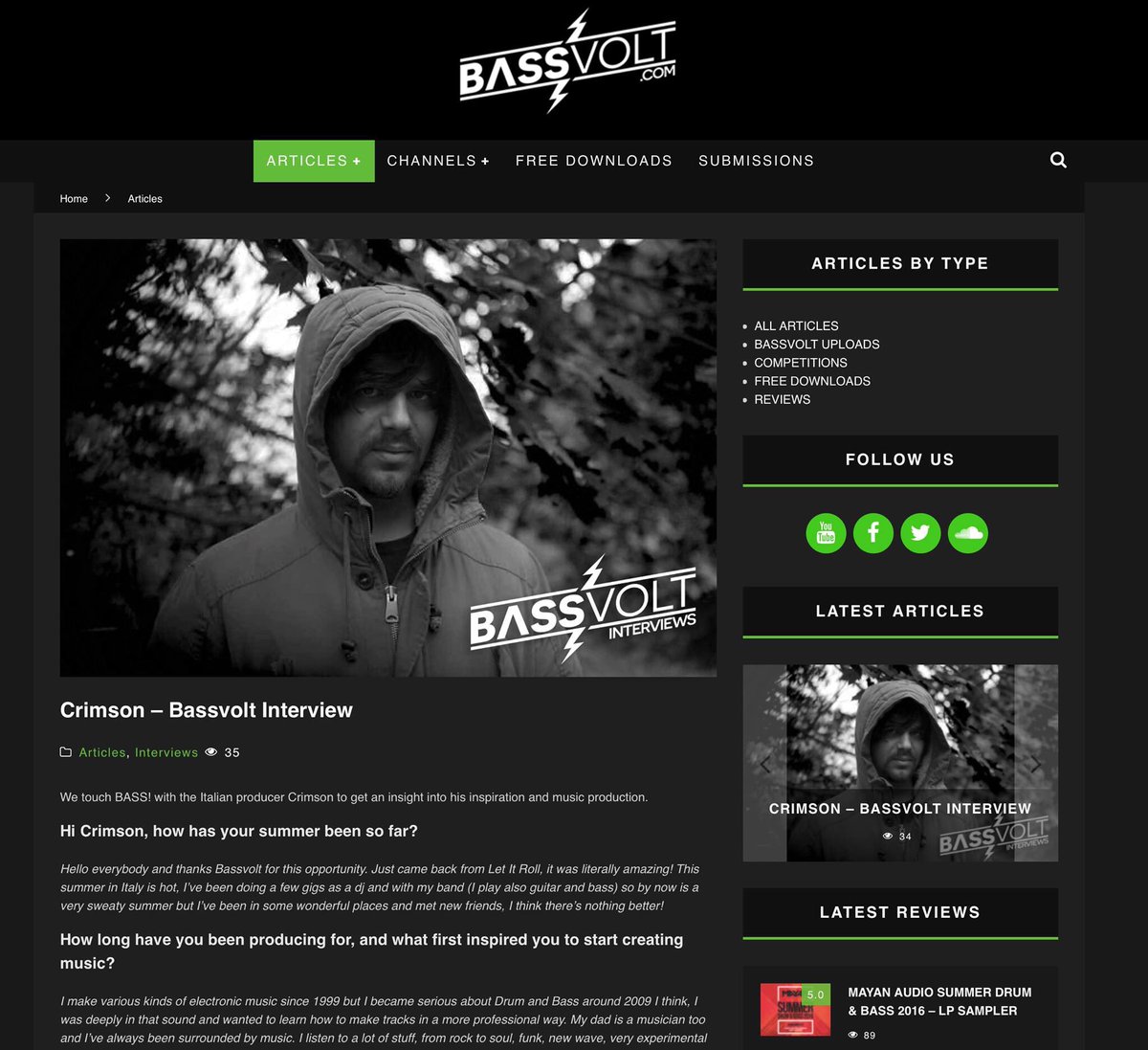 Bassvoltmusic's tweet photo. Check out our interview with The Talented producer @CRIMSONdnb https://t.co/rnUtzh6DuK #bassvolt #crimsondnb https://t.co/j5QT2NNjwu