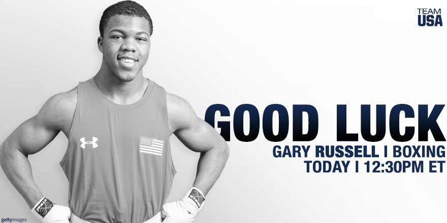 TeamUSA's tweet photo. .@USABoxing isn't done yet! Next in the ring is Gary Russell - GOOD LUCK! 💪 https://t.co/DyTSNNIvxF