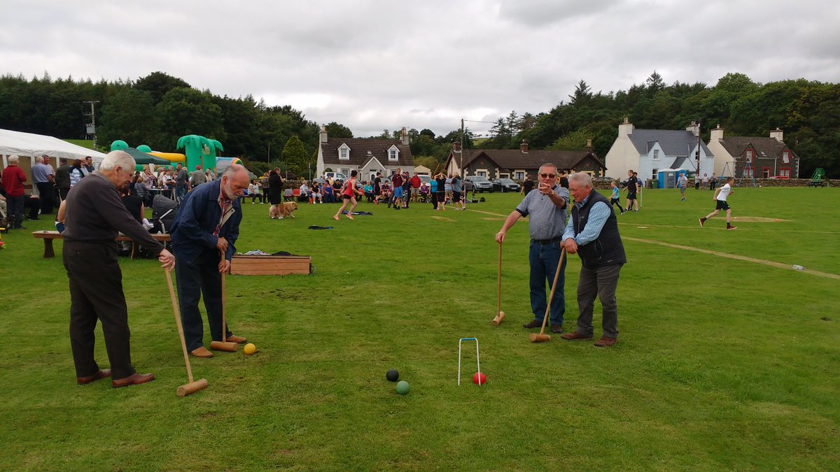 Game of croquet at #NewLuce #CommunityConsultation come and give your views!