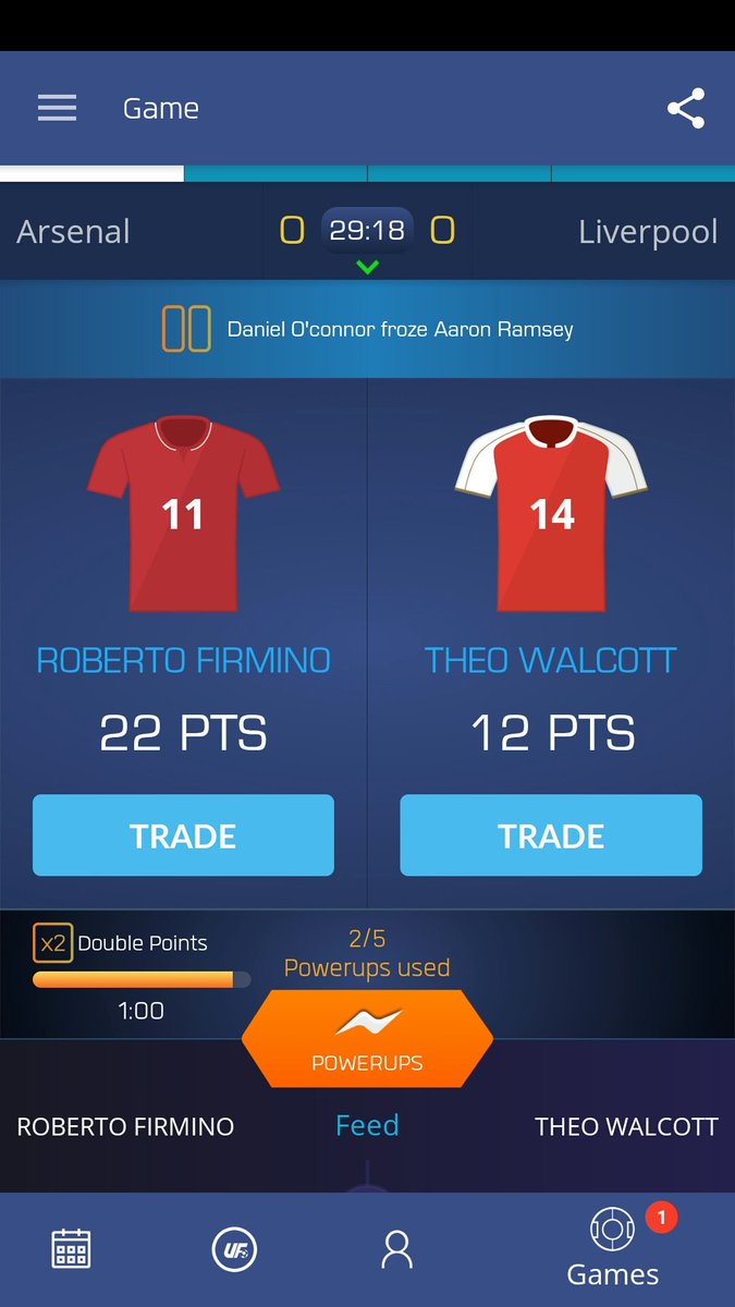 Martynoco83's tweet image. Just used my Sharp Shooter on Theo Walcott on @ultimatefanlive for #arsenal vs #lfc