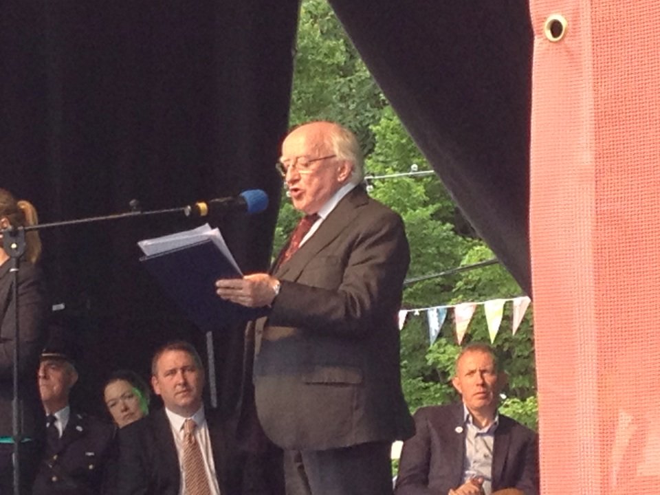 President Higgins officially opening the 65th <a href="/fleadhcheoil/">Comhaltas Fleadh Cheoil</a> #fleadh2016