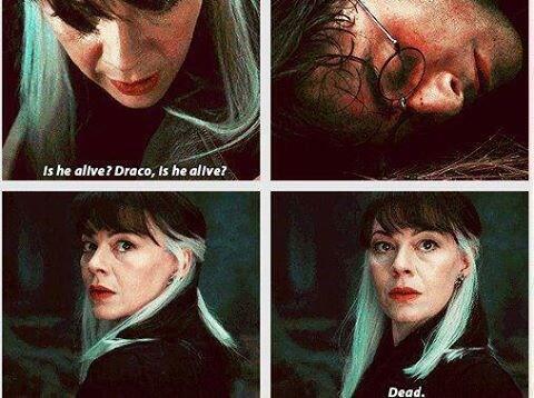 PotterWorldUK's tweet image. Helen McCrory’s (Narcissa Malfoy) favourite line from the movies is: “Dead.” #HappyBirthdayHelenMcCrory