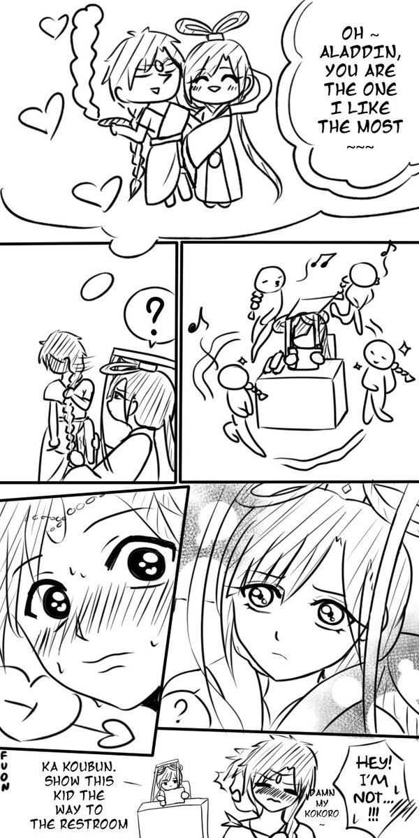 Fuon Yuuki A Scenario Where Aladdin Trying To Be Tough But Ending Up Tsundere In The End Magi Alakou アラ紅 アラジン 練紅玉 マギ 紅玉