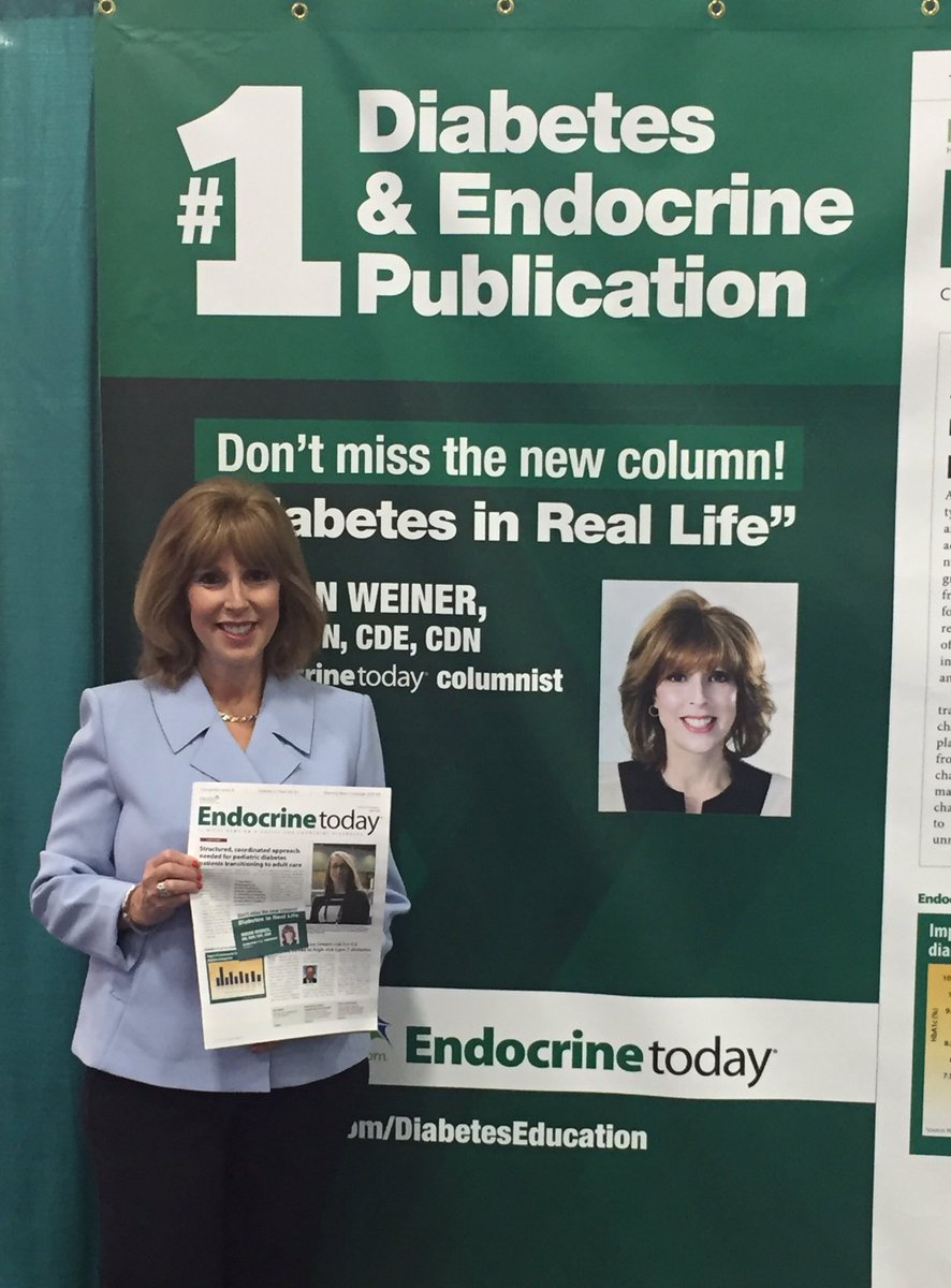 susangweiner's tweet image. Check out "Diabetes in Real Life", Endocrine Today #aade16 #dietitian#cde#sandiego#feelingproud