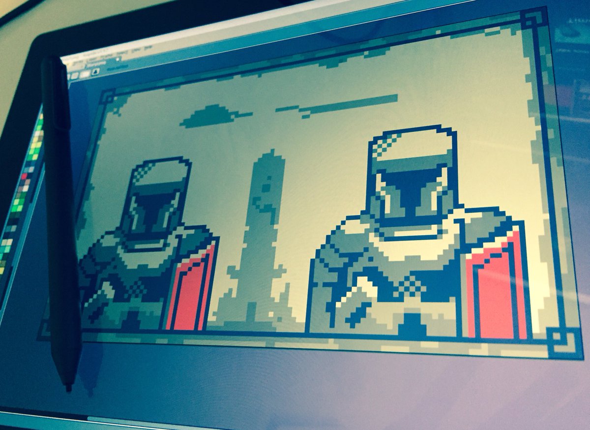 MelvinSa's tweet image. A little tease of something I have been working on for last few months. First story panel. @aseprite