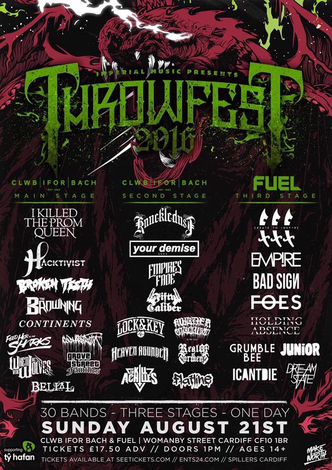 We've been added to the line-up for Throwfest in Cardiff next weekend. 🤘🏼