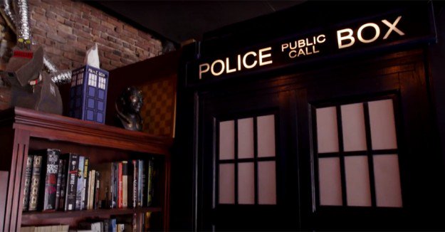 Robot6's tweet image. This "Doctor Who"-themed restroom is (thankfully) bigger on the inside - bit.ly/2bqNtSu