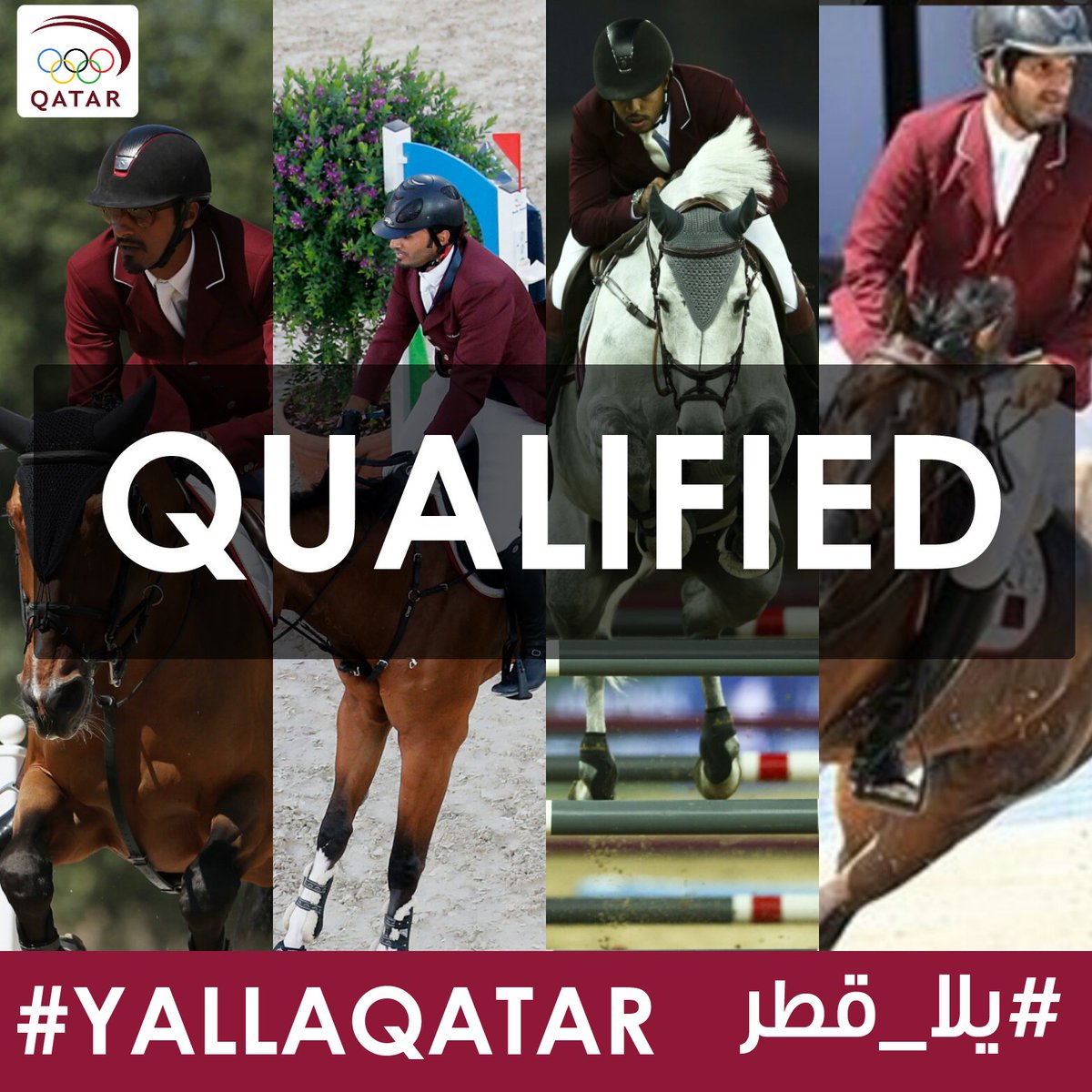 qatar_olympic's tweet photo. Congrats to #TeamQatar's riders for making it to the next round of the individual and team showjumping! #YallaQatar https://t.co/HHSdwSyvNq