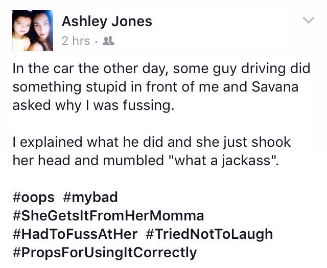 mrsashleyj1's tweet photo. #SheGetsItFromHerMomma #oops #oopsie #mybad #DrivingMatters #baddrivers #ProperContext #funnykid https://t.co/uXaduGUjA6