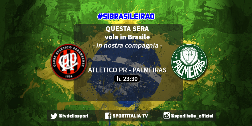 tvdellosport's tweet photo. Il #Brasileirao raddoppia! Alle 23:30, telecronaca di @simomay per @atleticopr vs @SEPalmeiras! https://t.co/c7ruBJbNz8