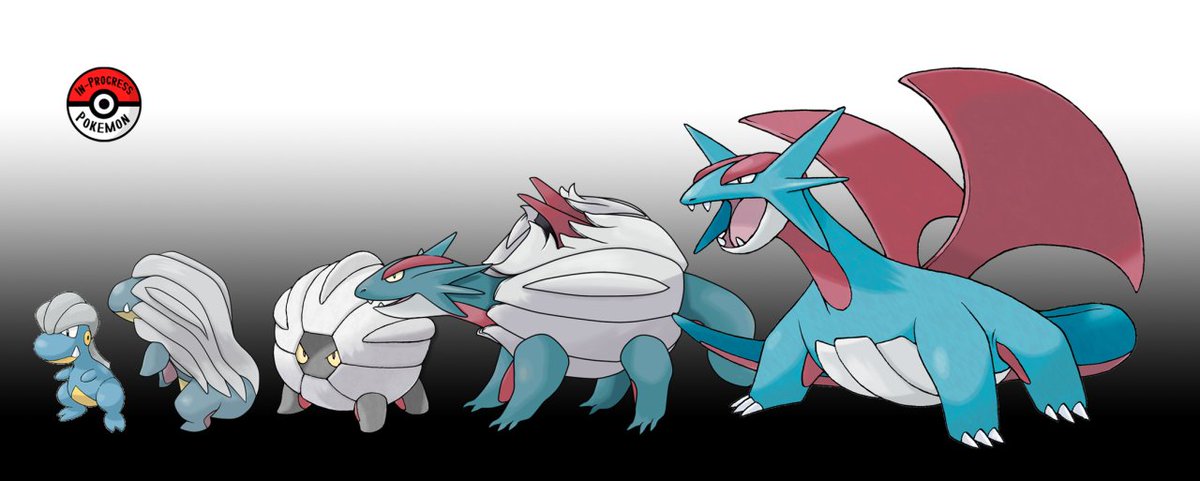 PokeTrends's tweet photo. If Pokémon evolved more gradually. 
[Artist: inprogresspokemon] 🎨 https://t.co/yyvkVL87Yy